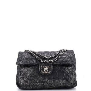 Chanel Jumbo Hidden Sequins Flap Bag Sequins